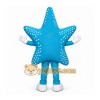 Blue Star Mascot Costume with Custom Logo Blue Star Mascot Costume with Custom Logo