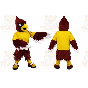 Red Bird Mascot Costume with Custom Logo