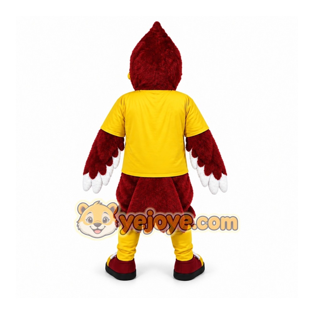 Red Bird Mascot Costume with Custom Logo Red Bird Mascot Costume with Custom Logo