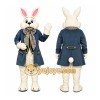 White Rabbit Mascot Costume with Custom Logo White Rabbit Mascot Costume with Custom Logo