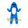 Blue Dog Mascot Costume with Custom Logo