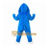 Blue Dog Mascot Costume with Custom Logo
