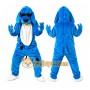 Blue Dog Mascot Costume with Custom Logo