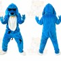 Blue Dog Mascot Costume with Custom Logo