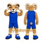 Brown Ram Mascot Costume with Custom Logo