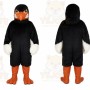 Black Bird Mascot Costume with Custom Logo