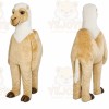 Tan Llama Mascot Costume with Custom Logo