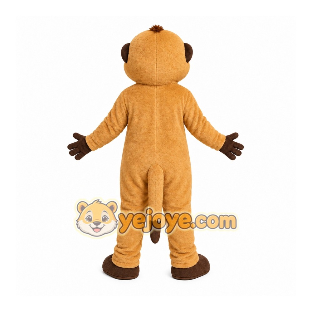 Brown Meerkat Mascot Costume with Custom Logo Brown Meerkat Mascot Costume with Custom Logo