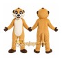 Brown Meerkat Mascot Costume with Custom Logo
