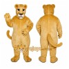 Tan Lion Mascot Costume with Custom Logo Tan Lion Mascot Costume with Custom Logo