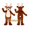 Brown Reindeer Mascot Costume with Custom Logo Brown Reindeer Mascot Costume with Custom Logo