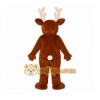 Brown Reindeer Mascot Costume with Custom Logo Brown Reindeer Mascot Costume with Custom Logo