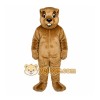 Brown Groundhog Mascot Costume with Custom Logo Brown Groundhog Mascot Costume with Custom Logo