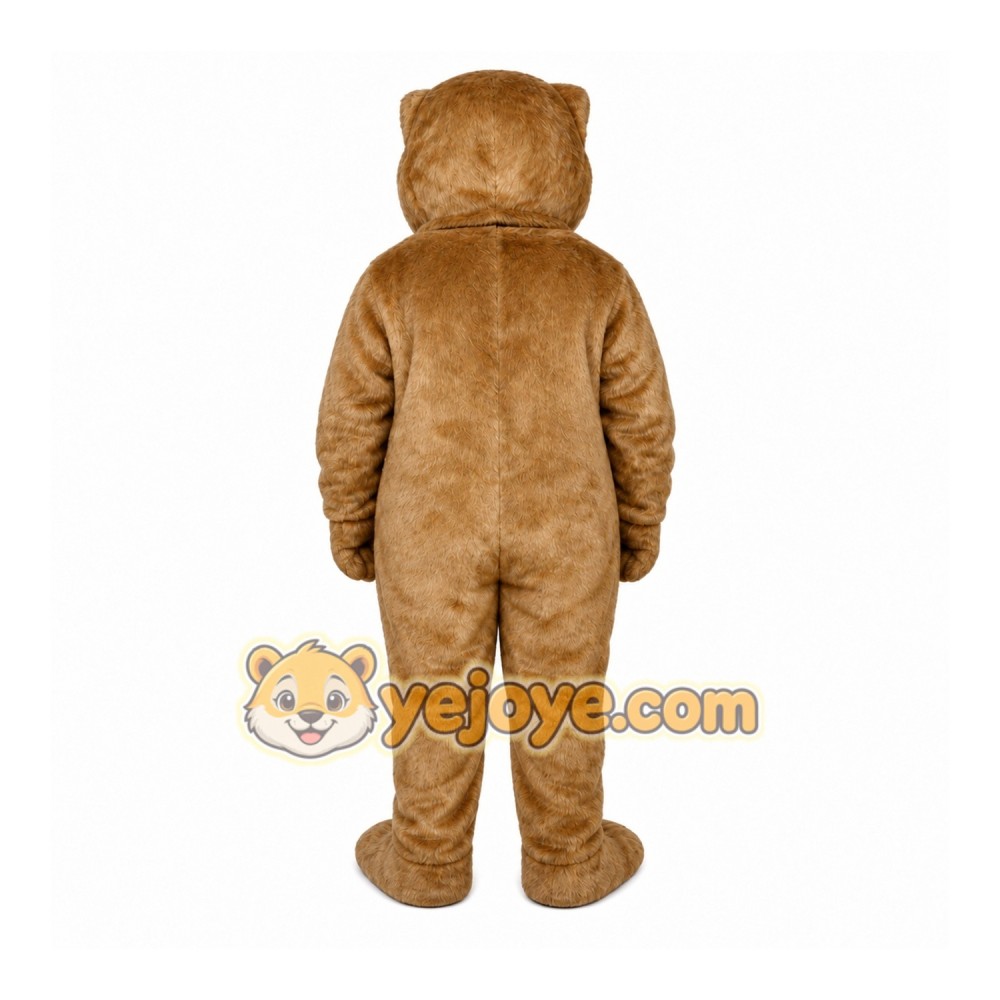 Brown Groundhog Mascot Costume with Custom Logo Brown Groundhog Mascot Costume with Custom Logo