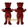 Brown Bear Mascot Costume with Custom Logo