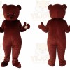 Brown Bear Mascot Costume with Custom Logo