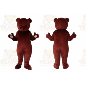 Brown Bear Mascot Costume with Custom Logo
