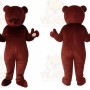 Brown Bear Mascot Costume with Custom Logo