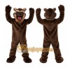 Brown Bear Mascot Costume with Custom Logo