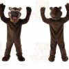 Brown Bear Mascot Costume with Custom Logo