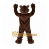 Brown Bear Mascot Costume with Custom Logo