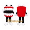 Red Teeth Mascot Costume with Custom Logo Red Teeth Mascot Costume with Custom Logo