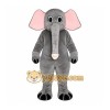 Gray Elephant Mascot Costume with Custom Logo
