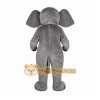 Gray Elephant Mascot Costume with Custom Logo