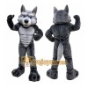 Gray Wolf Mascot Costume with Custom Logo Gray Wolf Mascot Costume with Custom Logo