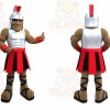 Brown Roman Warrior Mascot Costume with Custom Logo
