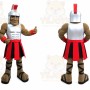 Brown Roman Warrior Mascot Costume with Custom Logo