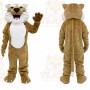 Brown Cougar Mascot Costume with Custom Logo