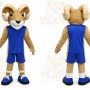 Brown Ram Mascot Costume with Custom Logo