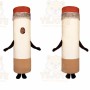 White Cigarette Mascot Costume with Custom Logo
