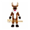 Brown Reindeer Mascot Costume with Custom Logo Brown Reindeer Mascot Costume with Custom Logo