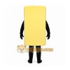 Yellow Refrigerator Mascot Costume with Custom Logo Yellow Refrigerator Mascot Costume with Custom Logo