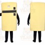Yellow Battery Mascot Costume with Custom Logo