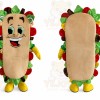 Tan Taco Mascot Costume with Custom Logo