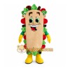 Tan Taco Mascot Costume with Custom Logo Tan Taco Mascot Costume with Custom Logo