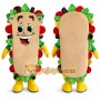 Tan Taco Mascot Costume with Custom Logo