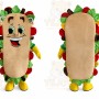 Tan Taco Mascot Costume with Custom Logo