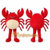 Red Crab Mascot Costume with Custom Logo