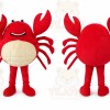 Red Crab Mascot Costume with Custom Logo
