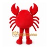 Red Crab Mascot Costume with Custom Logo