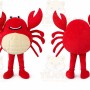 Red Crab Mascot Costume with Custom Logo