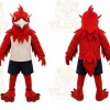 Red Bird Mascot Costume with Custom Logo