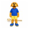 Yellow Dog Mascot Costume with Custom Logo Yellow Dog Mascot Costume with Custom Logo