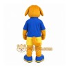 Yellow Dog Mascot Costume with Custom Logo Yellow Dog Mascot Costume with Custom Logo