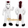White Horse Mascot Costume with Custom Logo White Horse Mascot Costume with Custom Logo