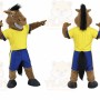 Brown Horse Mascot Costume with Custom Logo